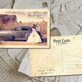 Wedding Thank You Card - Tours Vintage Photo Personalized 4"x6"