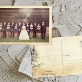 Wedding Thank You Card - Avignon Vintage Photo Personalized 4"x6"