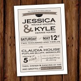 Vintage Typography Wedding Invitation