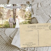 Wedding Thank You Card - Obernai Vintage Photo Personalized 4"x6"