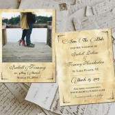 Save The Date Polaroid Cards - HollaPark Vintage Photo Personalized 4.25"x5.5"