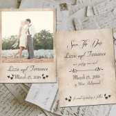 Save The Date Polaroid Cards - PigeonForge Vintage Photo Personalized 4.25"x5.5"