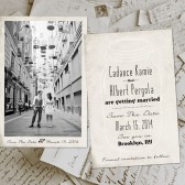 Wedding Save The Date Cards - MasonJar Vintage Personalized 4"x6"