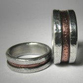 Rustic Wedding Band set