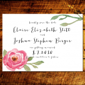 Floral Watercolor Save the Date
