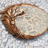 Wood Slice Guest Book