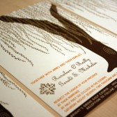 Cascading Willow Tree Wedding Invitation