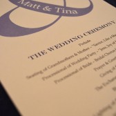 Ampersand Wedding Program