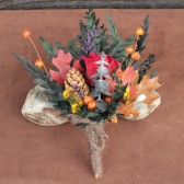 autumn burgundy rose woodland boutonniere