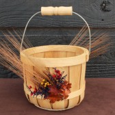 autumn wheat flowergirl basket