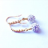crystal ball earrings