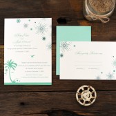 Beach Fireworks Wedding Invitations