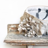 silk portrait peony clutch