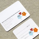 Modern Birds wedding invitation
