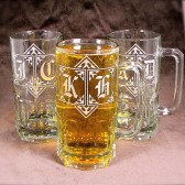 Gigantic 1 liter beer steins, gifts for groomsmen