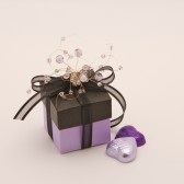 Black & Lilac Jewel Favor Box