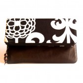 Foldover envelope Clutch Leather iPad case Bridesmaid Gift Idea Wedding bridal bridesmaid Clutch, purse, bag Black White brown by Lolos