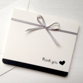 Black and Silver Wedding Thank You Card