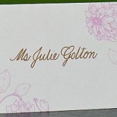 Blank Floral Place Card