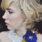 Vintage Lace and Silk Flower Bridal Necklace