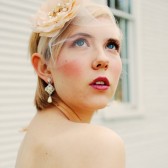 Birdcage veil with Blush Blossom