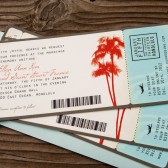 Palm Tree Boarding Pass Invitation