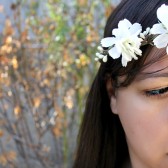 Creamy White Flower Hair Wreath
