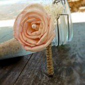 Blush Rose Boutonniere- Made to Order Groom, Groomsmen, Sola Flower, Wedding, Wedding Flowers, Shabby Chic Wedding, Rustic Wedding