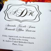 Bracket Monogram Wedding Program