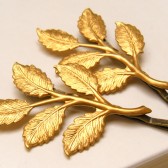 Brass Leaf Hair Pins