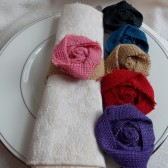 Rustic Burlap Flower Napkin Ring