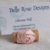 Wine Cork Place Card Holder with rosette