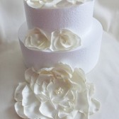 Satin Flower Cake Topper