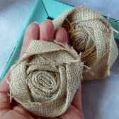 Burlap Flower Rosettes