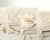 burlap and lace clutch 