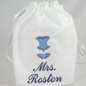 Something Blue Personalized Lingerie Bag Bridal Shower gift or bridesmaids gift