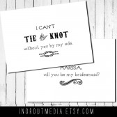 Tie the Knot Bridesmaid Card