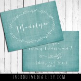 Personalized Will You Be My Bridesmaid card
