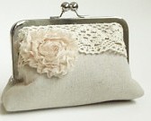 Shabby Chic bridal clutch 