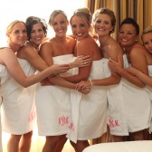 Fancy Monogram Bridesmaids Velour Spa Wrap