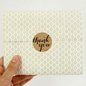 Brown Kraft Thank You Stickers