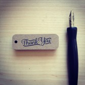 Mini Brown Kraft Thank You Tags