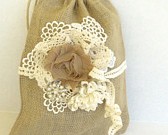  Burlap wedding purse, flower girl purse, dollar dance purse, rustic outdoor wedding decor 