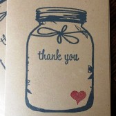 Kraft Thank You Wedding Cards Stationery Thank You Notes