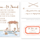 Canoe Outdoors Wedding Invitation Set