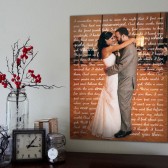 first dance with lyrics on custom canvas
