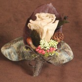 cappucino rose woodland boutonniere