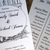 Rustic Carolina Chic Wedding Program