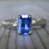 Ceylon Sapphire Twig Enagement Ring