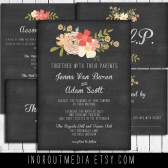Chalkboard Vintage Floral Wedding Suite